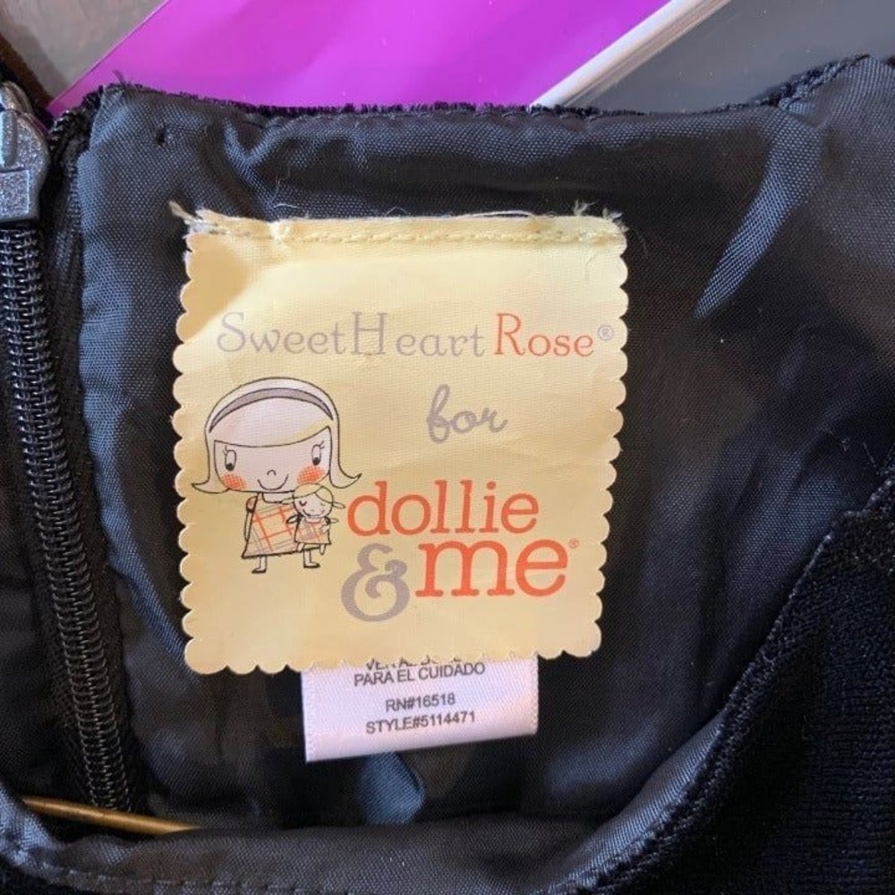 Sweetheart Rose for Dollie and Me Size 10 Christmas Dress Red Plaid Black Velvet - Picture 8 of 11